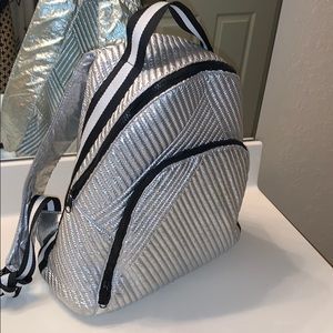 Silver backpack